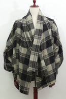 チェック柄ショールカラーシャツ風コート(ベージュ) - 1_a035c203-42a5-4508-b615-2381ada3df78