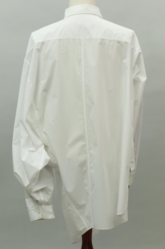 アシンメトリー ロングシャツ(ホワイト)
