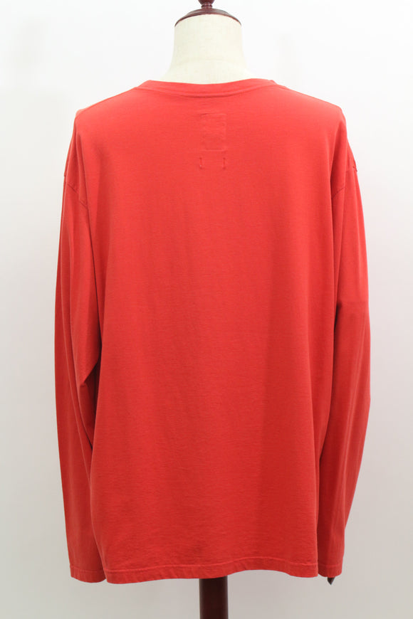ポケット長袖Tシャツ(レッド)