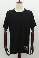 ロゴプリント サイドスリットTシャツ(ブラック)