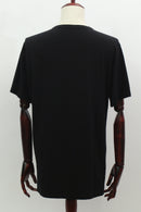 ロゴプリント サイドスリットTシャツ(ブラック)