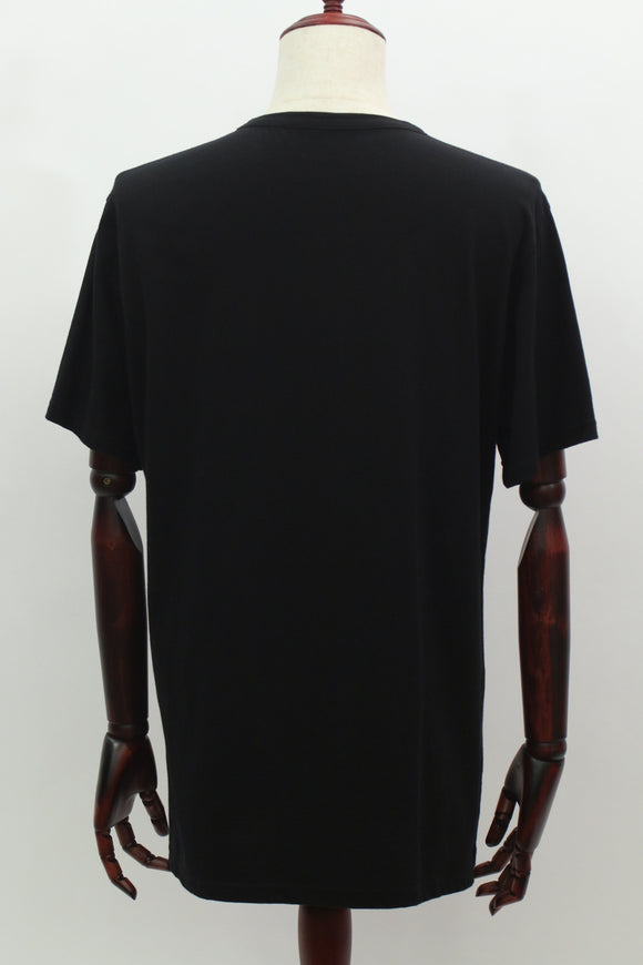 ロゴプリント サイドスリットTシャツ(ブラック)