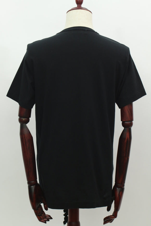 フリル サイドスリットTシャツ(ブラック)