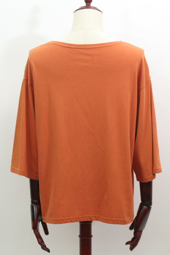 五分袖Tシャツ(オレンジ)