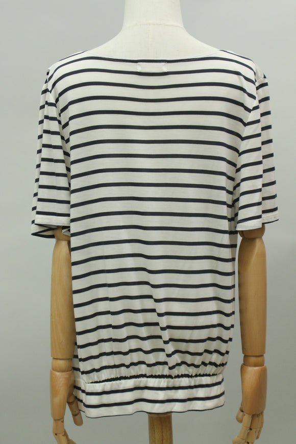 ボーダー半袖Tシャツ(ホワイト)