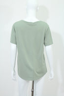 カーキクルーネック半袖Tシャツ(グリーン)-2