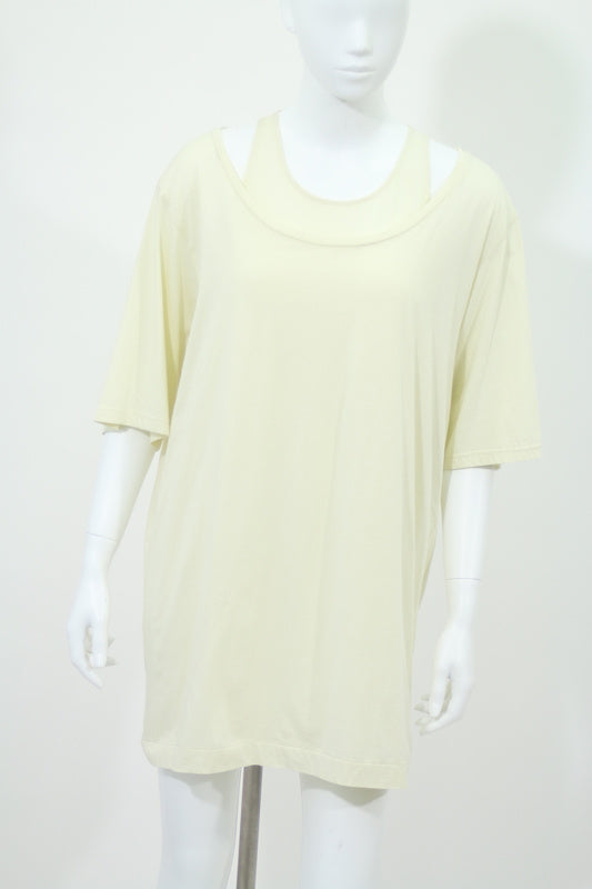 レイヤード半袖Tシャツ(イエロー)