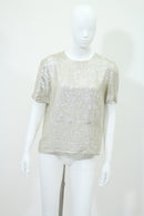 メタリック半袖Tシャツ(シルバー)-1