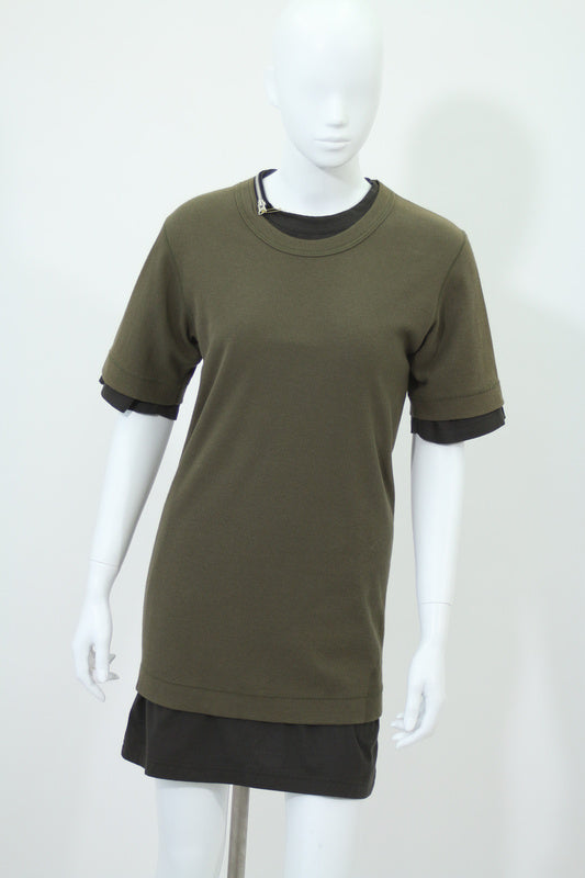 レイヤード半袖Tシャツ(グリーン)