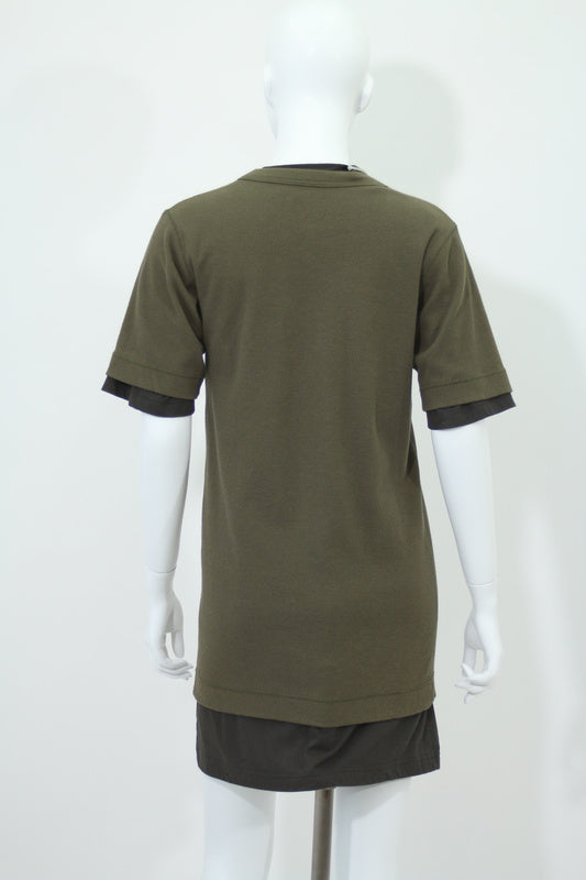 レイヤード半袖Tシャツ(グリーン)
