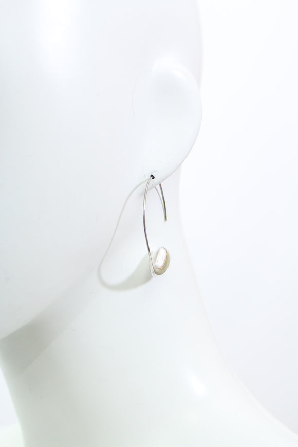 ドロップフープピアス(シルバー)