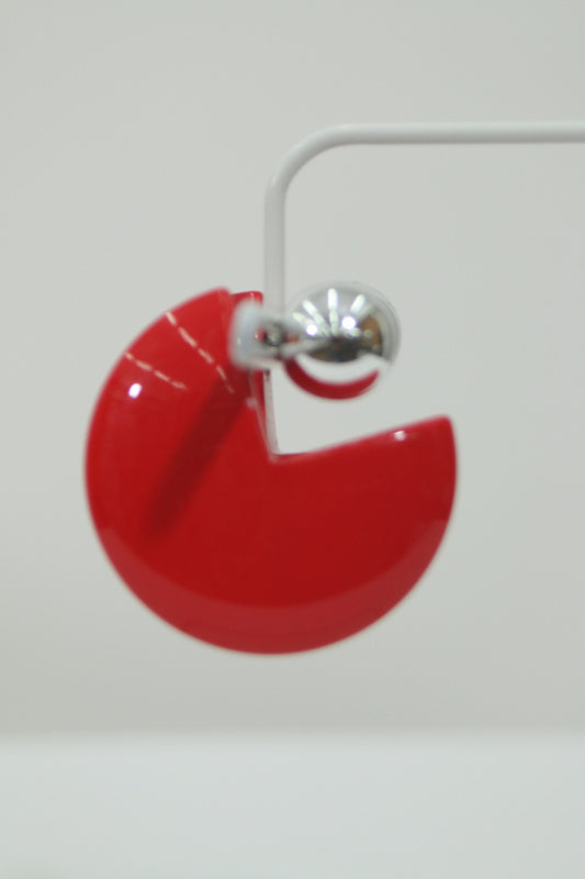 幾何学モチーフピアス(レッド)