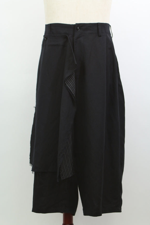アシンメトリーワイドパンツ(ブラック)