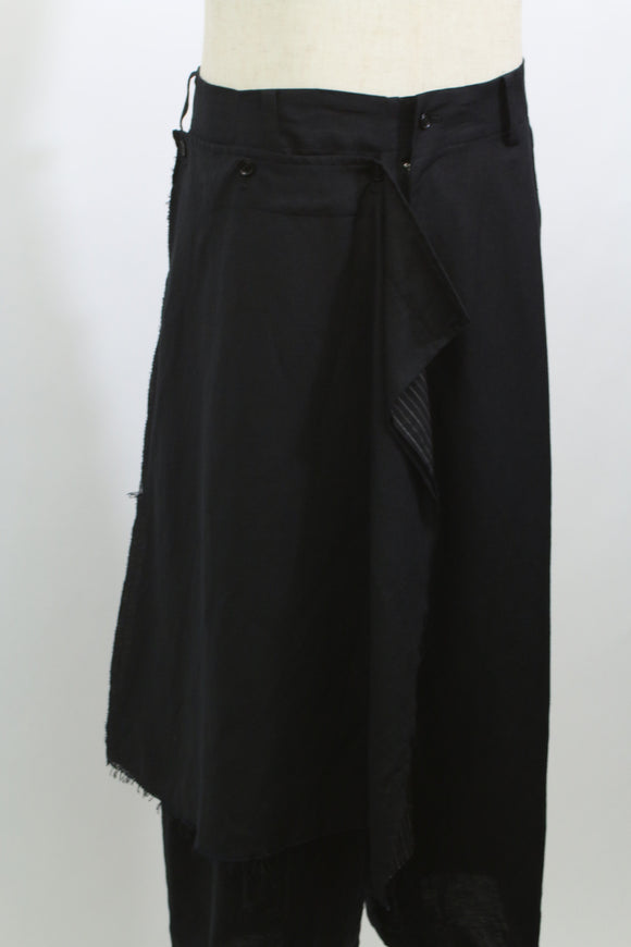 アシンメトリーワイドパンツ(ブラック)