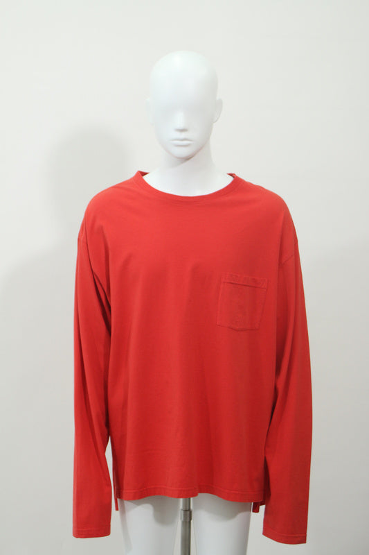 無地長袖Tシャツ(オレンジ)