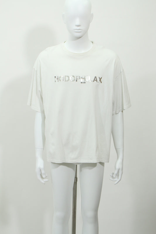 メタリックロゴ半袖Tシャツ(ホワイト)