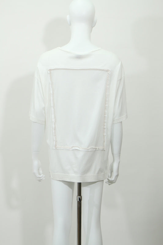 バックデザイン半袖Tシャツ(ホワイト)