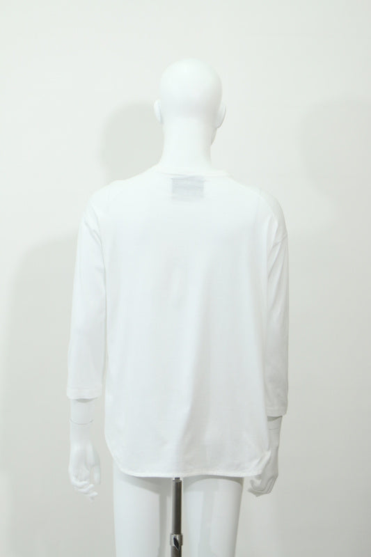 7分袖Tシャツ(ホワイト)