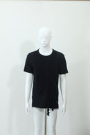 フリル付き半袖Tシャツ(ブラック)-1
