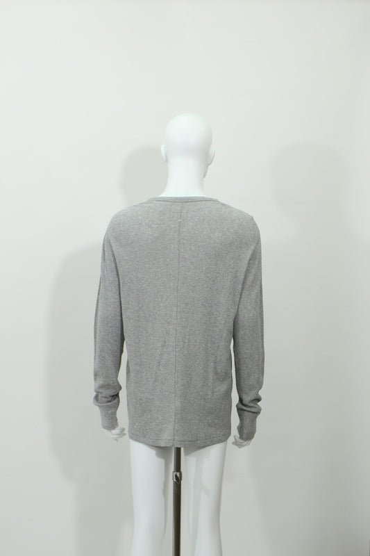 ワッフル長袖Tシャツ(グレー)