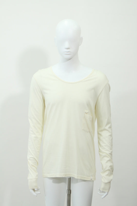 クルーネック長袖Tシャツ(ホワイト)