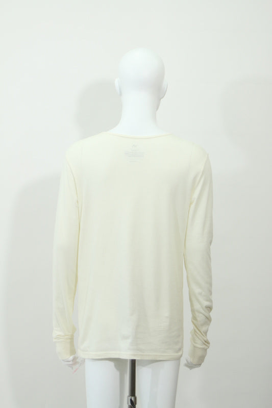 クルーネック長袖Tシャツ(ホワイト)