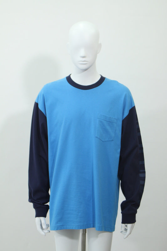 ラグラン長袖Tシャツ(ブルー)