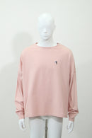 クルーネック長袖Tシャツ(ピンク)-1