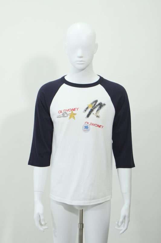 グラフィックラグランTシャツ(ホワイト)