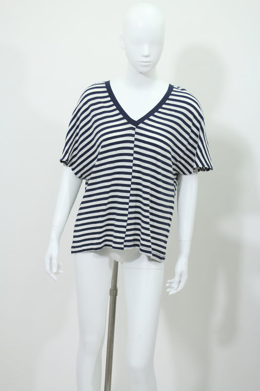 Vネック半袖Tシャツ(グレー)