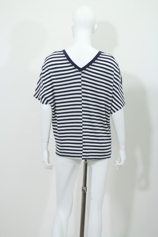 Vネック半袖Tシャツ(グレー)