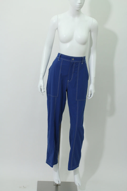 コントラストステッチパンツ(ブルー)