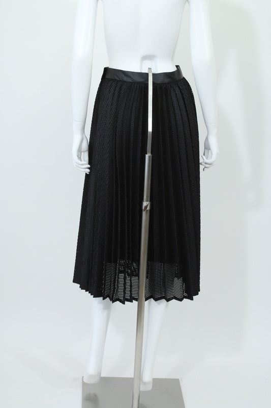 メッシュプリーツスカート(ブラック)