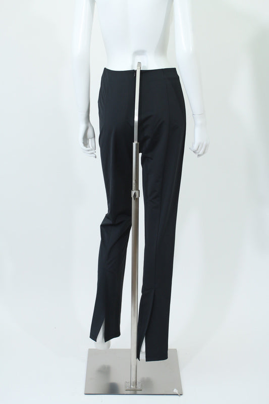 ストレッチセンタープレスフレアパンツ(ブラック)